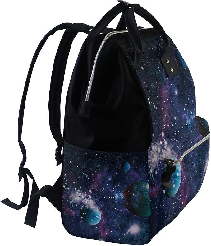 Large Capacity Baby Diaper Bag Galaxy Planet Durable Multi Function Travel Backpack - Image 3