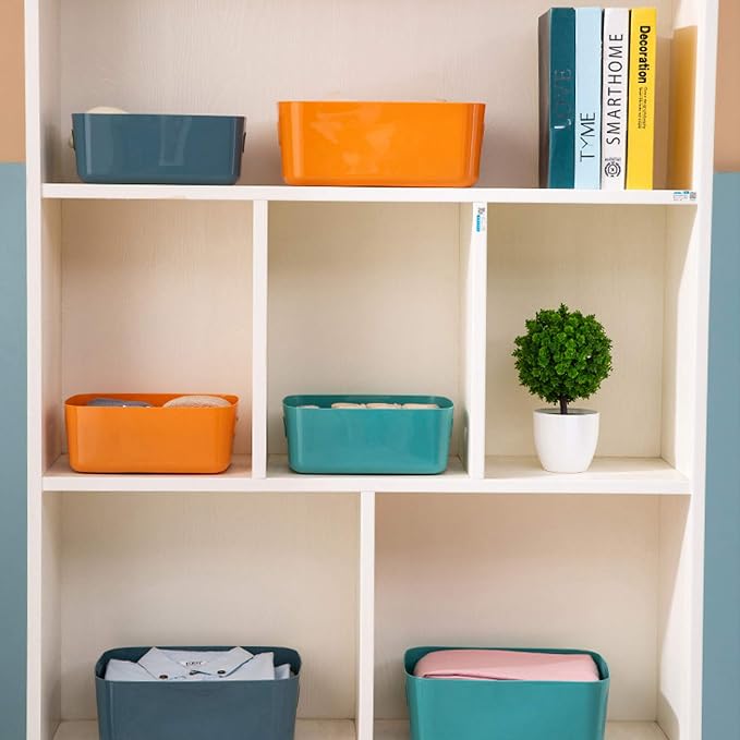 OWill 7 Pcs 2.1 L Plastic Storage Bins and Baskets for Efficient Home Classroom Organization Small Containers in Multicolour for Kitchen, Cupboard box, and Bathroom Organizer on Shelves and Tubs - Image 8