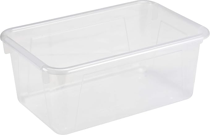 Storex Small Cubby Bin, 12.2 x 7.8 x 5.1 Inches, Translucent, 5-Pack (62461U05C) - Image 3