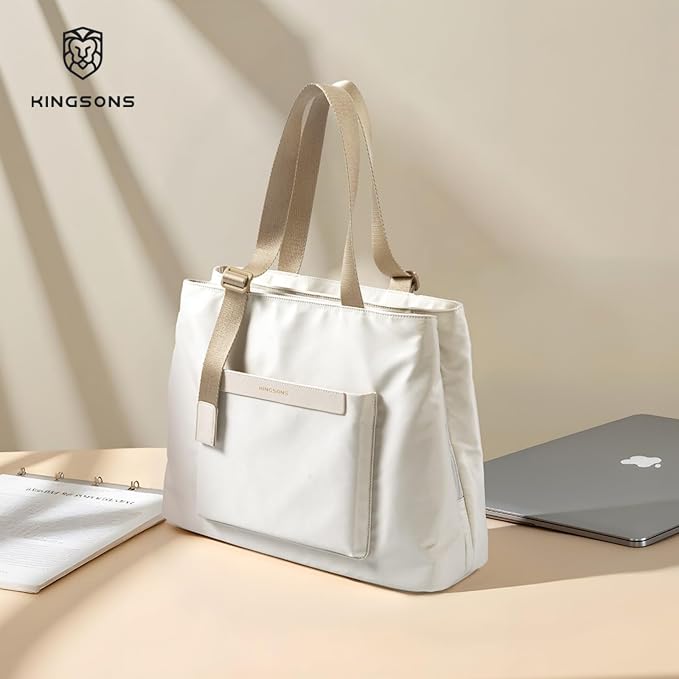 Kingsons Tote Bag for Women, Large Nylon Tote handbags, waterproof Laptop Tote with 14" MacBook Pro Compartment - Image 5