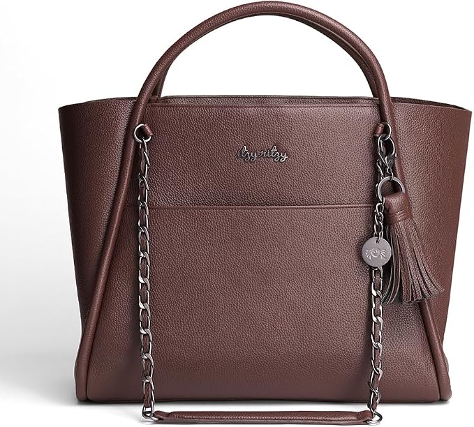 Itzy Ritzy Boss Tote Diaper Bag, Vegan Leather with Changing Pad | Includes Stroller Straps, 4 Pockets, Removable Tassel & Spacious Interior for Stylish Organization of Baby Essentials & More by Unknown