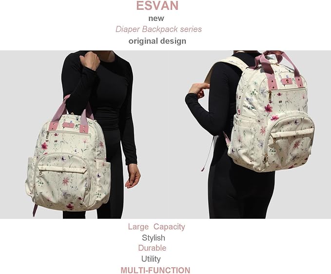Diaper Bag Backpack Corduroy Multifunction Baby Fashion Travel Pack office Laptop Bag - Image 6