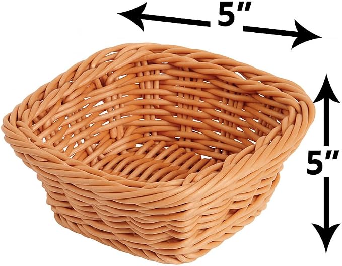 Constructive Playthings Plastic Wicker Baskets for Storage, Set of 12 | Educational or Home Setting, Stores Toddler Toys, Keys, Jewelry and Classroom Supplies, Stackable, Set of 12 Woven Baskets - Image 6