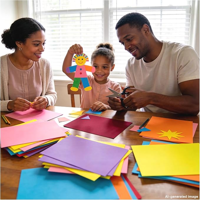 Swanaryo Construction Paper Assorted Colors - (600 Sheets, 9x12), 25 Bright Colors Lightweight(30lb/110gsm) Craft Paper Bulk Pack Arts & Crafts Projects - Image 6