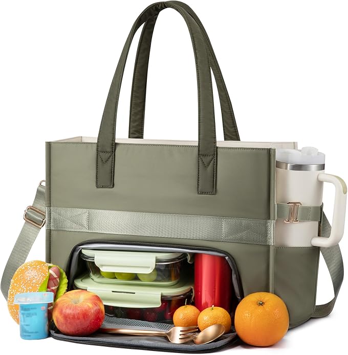 LOVEVOOK Teacher Tote Bag for Women,Multi-pocket Laptop Bag with Large Cup Holder,Nurse Bags Work Travel Computer Handbag by LOVEVOOK
