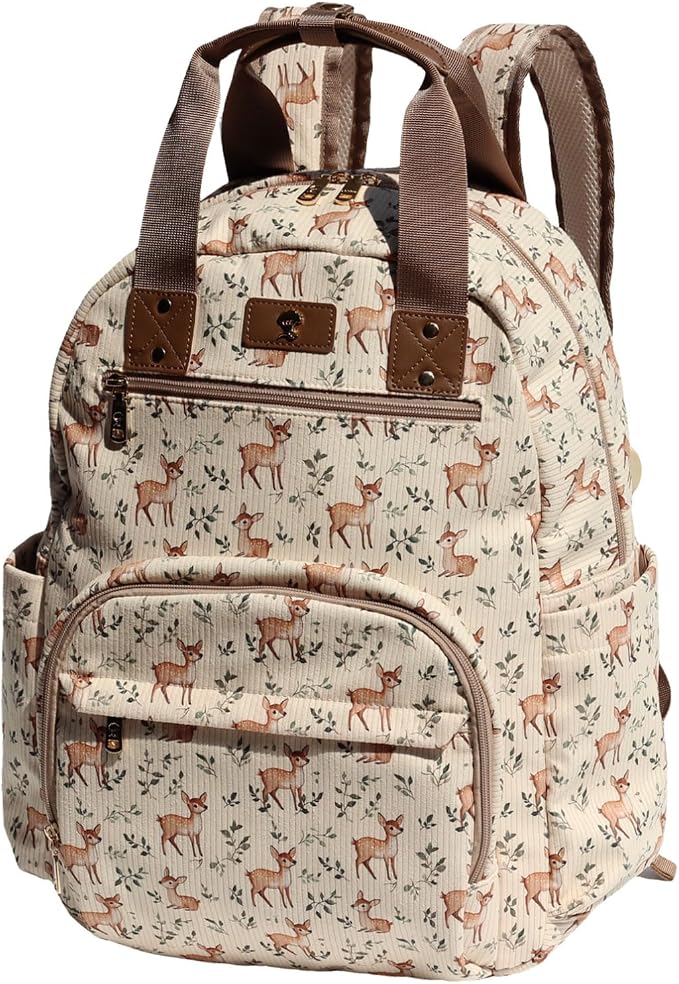 Diaper Bag Backpack Corduroy Multifunction Baby Fashion Travel Pack office Laptop Bag by ESVAN
