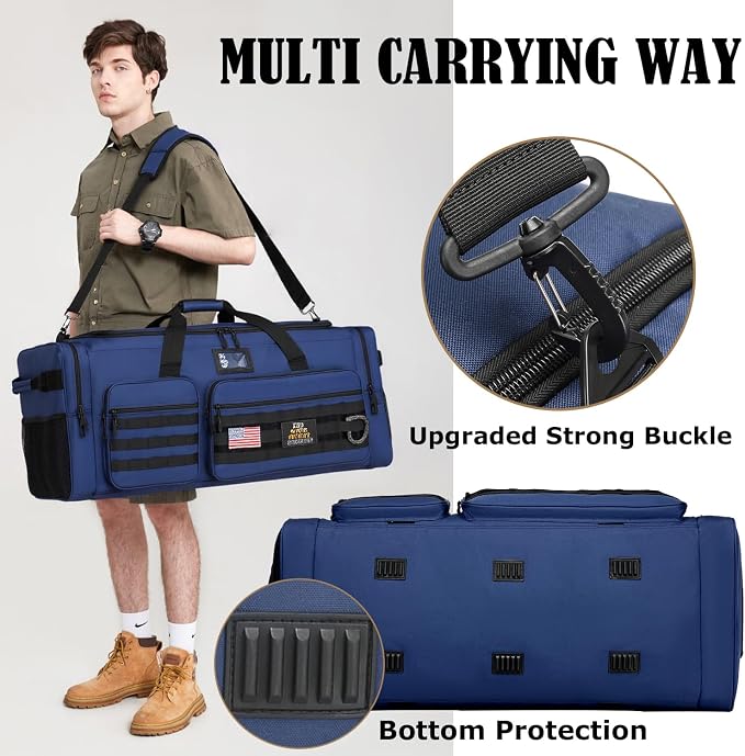 130L Extra Large Duffle Bag for Men, Heavy Duty Large Duffle Bag for Travel | Shoe Compartment, XL Sports Gym Equipment Bag for Hockey Football Baseball Basketball & More - Image 5