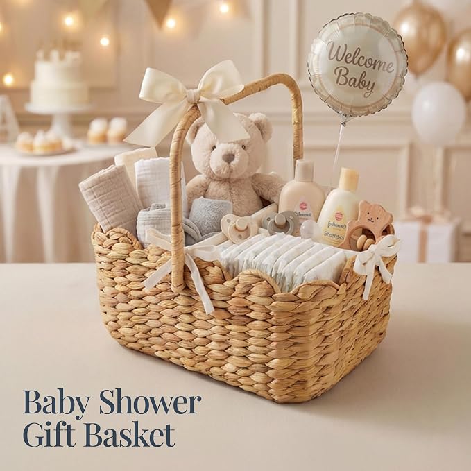 Best Choice Products Baby Diaper Caddy Organizer, Large Portable Handmade Nursery Basket w/Removable Divider & Handles, Handwoven Changing Table Storage Bin for Nursery Organization - Natural - Image 4