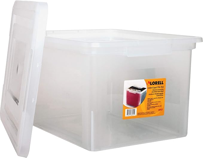Lorell Storage Case File Box, Clear (LLR68925CT) - Image 2