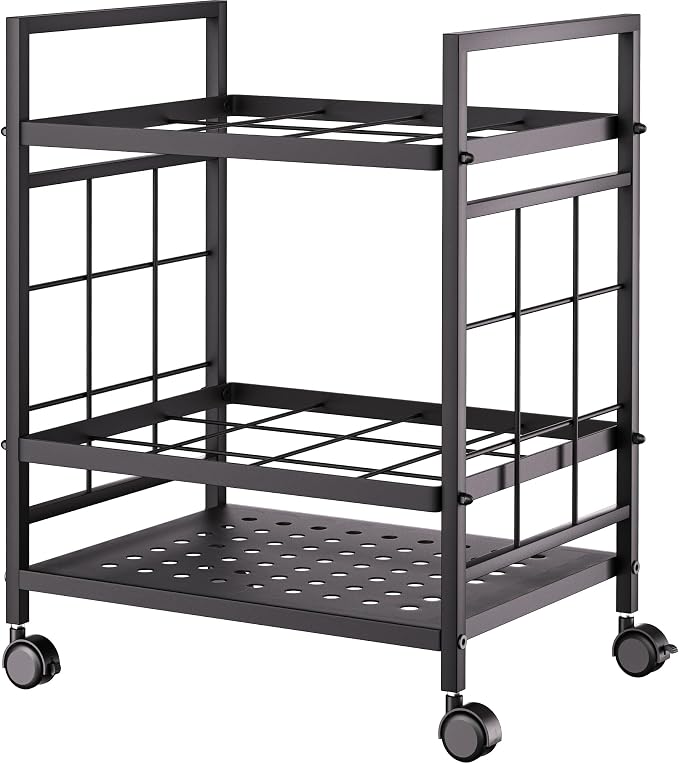 GIOTORENT Blueprint Storage Rack, Blueprint Holder with Wheels, Used for Storing Map/Poster/Blueprint/Architectural Construction Plan, 12 Slots, 2 Brakes, Silent Wheel for Home, Office, School(Black) - Image 8