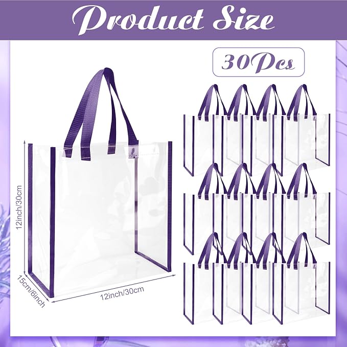 Eccliy Clear Tote Bag Stadium Approved with Handles - Image 4