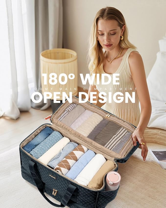 LOVEVOOK Large Travel Duffle Bag, Weekender Bags for Women With Shoe Compartment, Overnight Hospital Bag For Women Labor Delivery, Carry on Bag Personal Item Travel Bag, Yoga Gym Duffel Bag - Image 4