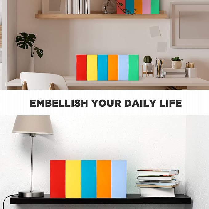 32 Pcs Magazine File Holder Set Including Colored Foldable Desk File Holder Organizer White Label Stickers Cat Pen Cardboard Magazine Storage Box for Document School Office(Solid,Classic) - Image 5