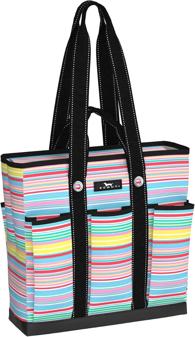 SCOUT Rocket Pocket Tote - Multi-use, zips shut | 7-Pockets, Folds flat for easy storage, Two Straps. The perfect versatile travel tote for busy nurses, teachers, and moms. by SCOUT