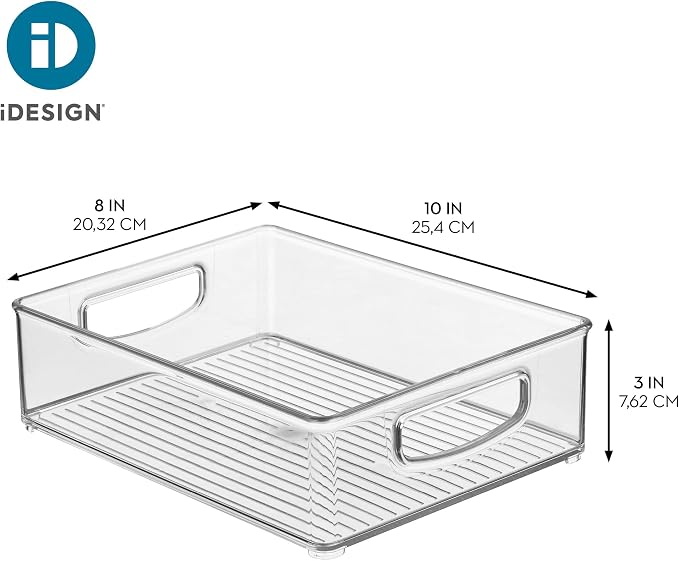 iDesign Stackable Pantry Bin, Clear | Kitchen Cabinets, Fridge or Freezer Storage, Made in USA - Image 4