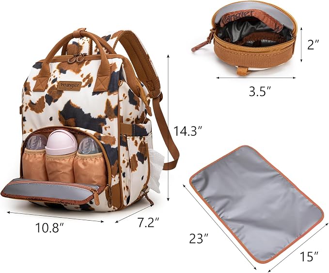Montana West Wrangler Diaper Bag Backpack Aztec Callie Bag Travel Backpack Purses Western Multi-Function Baby Bags for Mom - Image 4