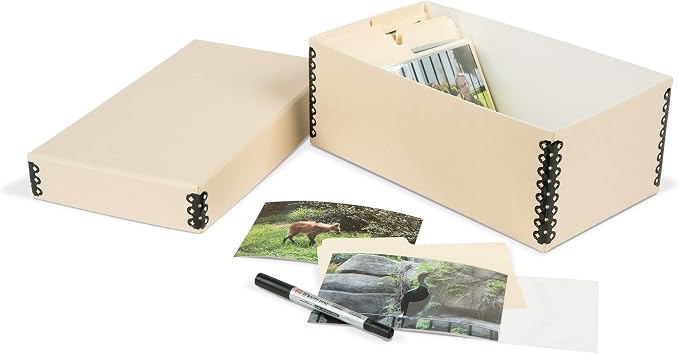 Tan Shoebox-Style Photo Storage Kit for 5 x 7 Photographs by GaylordArchival