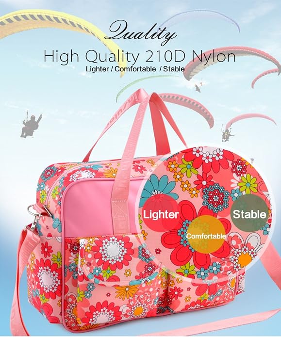 Kamay's Mummy Shoulder Bag Diaper Bag Chic Nappy Changing Bag Tote/Messenger Style Large with Changing Mat, Adjustable Straps - Image 4
