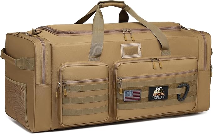 130L Extra Large Duffle Bag for Men, Heavy Duty Large Duffle Bag for Travel | Shoe Compartment, XL Sports Gym Equipment Bag for Hockey Football Baseball Basketball & More by HAMBOLY