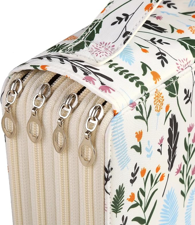 200 Slots Colored Pencil Case Organizer, 4 Layer Bag | Twill Oxford fabric,203 elastic loops,detachable handle,for travel, home storage,drawing tools,creative gifts - Image 5
