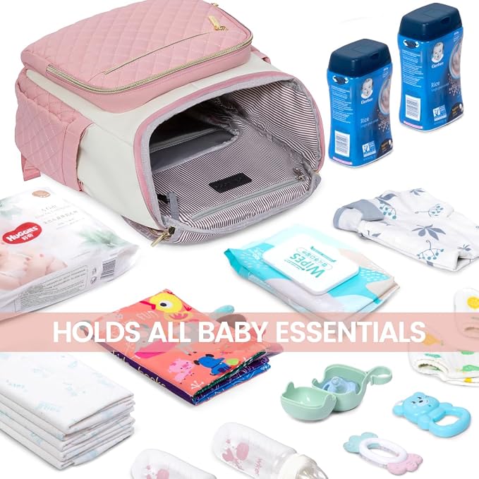 LOVEVOOK Diaper Bag Backpack Large Capacity Baby Bag with Portable Changing Pad, Multifunction Baby Travel Backpack - Image 7