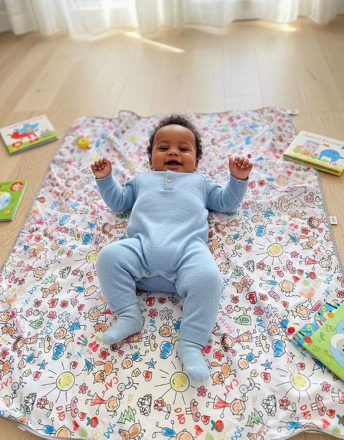 Waterproof High Chair Splat Mat – Machine Washable Floor & Table Protector for Baby Feeding, Art & Crafts, Outdoor Use (Family, 57x71 Inch) - Image 7