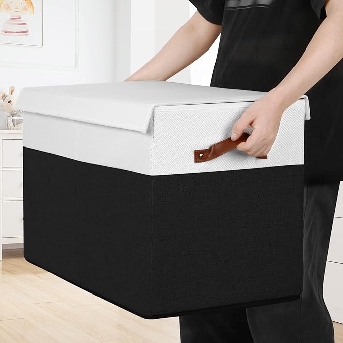 Gowee Toy Box Chest, Collapsible Sturdy Storage Bins with Lids - Image 4