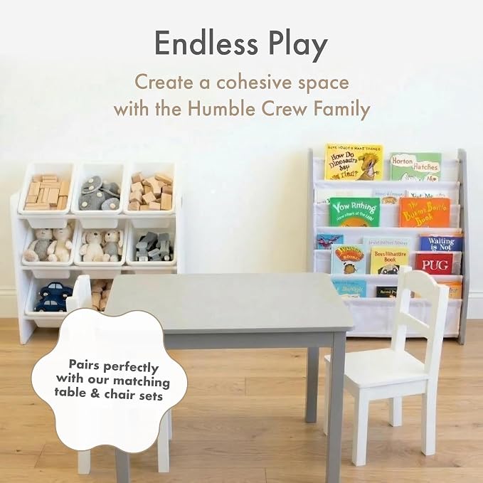 Humble Crew Kids Toy Organizer with 9 Bins, 3 Tier Storage for Playroom | Sturdy wood and steel toddler shelf, removable BPA-free containers, wall anchor anti-tip safety kit for bedroom or classroom - Image 8