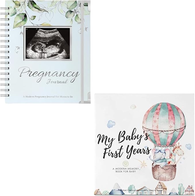 KeaBabies Pregnancy Journal, Pregnancy Announcements & First 5 Years Baby Memory Book Journal - 80 Pages Hard Cover Pregnancy Book For Mom To Be Gift - 90 Pages Hardcover First Year Keepsake Milestone by KeaBabies