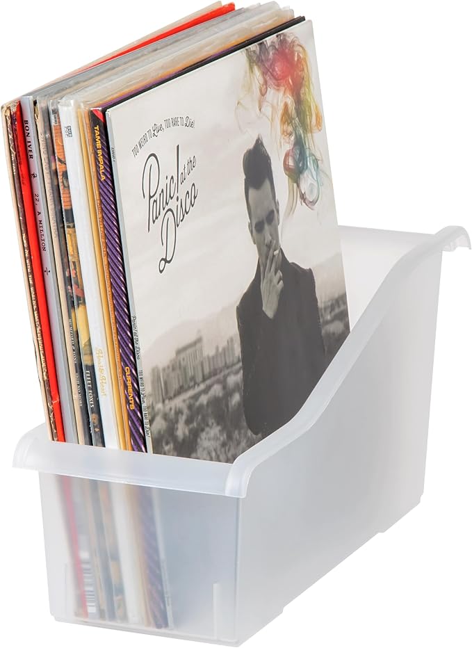 IRIS USA 8-Pack, Connecting Book Bin Organizer Magazine Holder, Clear | Organize books, folders, school supplies and classroom materials with connecting storage for teachers and students - Image 8