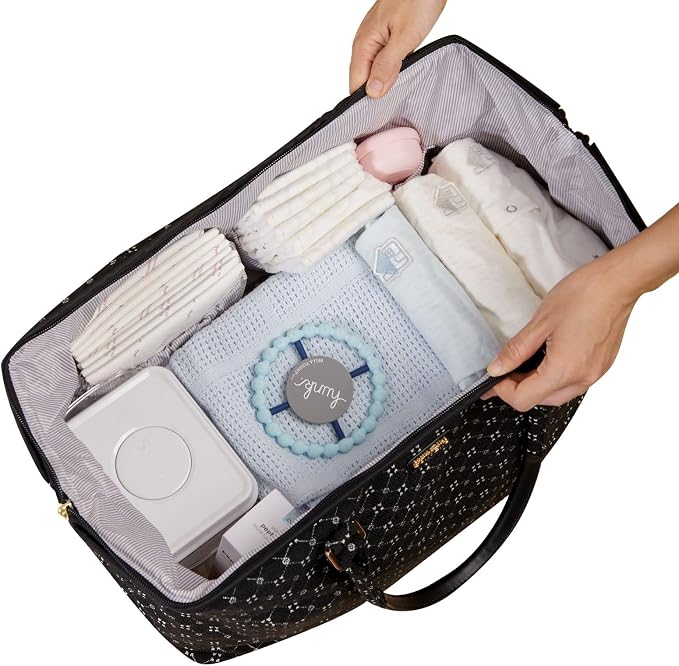 SUNVENO Mommy Bag, Large Hospital Bag with Changing Pad, Organizer Pouches & Luggage Sleeve for Travel & Diaper Essentials - Image 13
