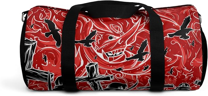 Anime Gym Bag for Women Men - Large Capacity Waterproof Workout Fitness Travel Sports Bags Fashion Street Camping Expandable Carry On Duffle Bag For Couple (Red Tachi) PTY - Image 3
