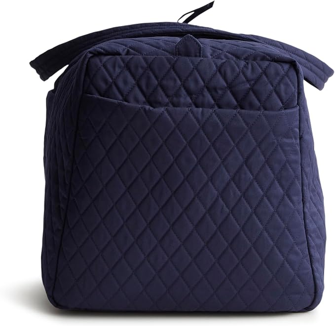 Vera Bradley Women's Premium Cotton Large Original Duffel Bag – Carry On Weekender Travel & Gym Bag – Peacoat, 58L - Image 8