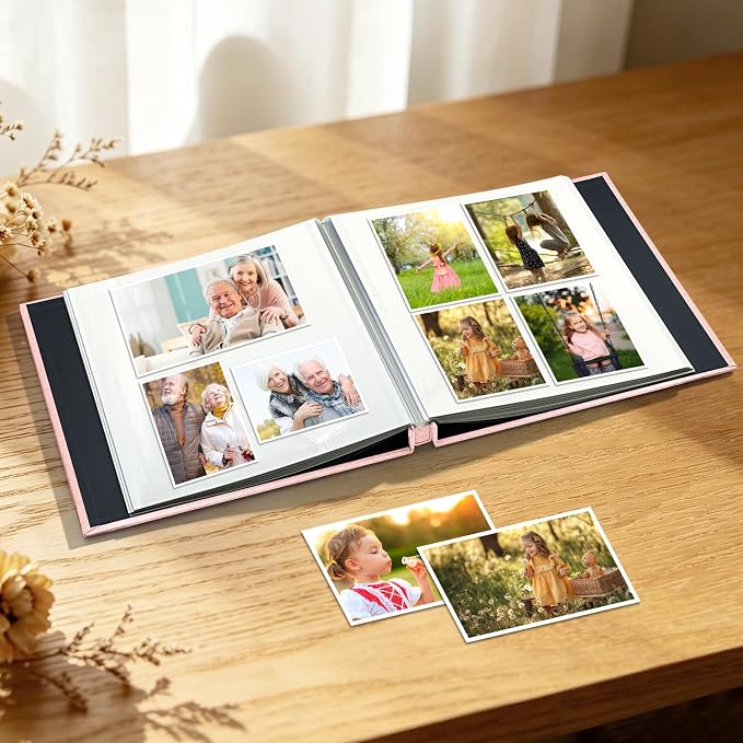 Large Photo Album Self Adhesive Scrapbook Album for 4x6 5x7 8x10 Pictures DIY Photo Book for Wedding, Anniversary, Christmas, Baby Shower, Ideal for Preserving Precious Moments - Image 2