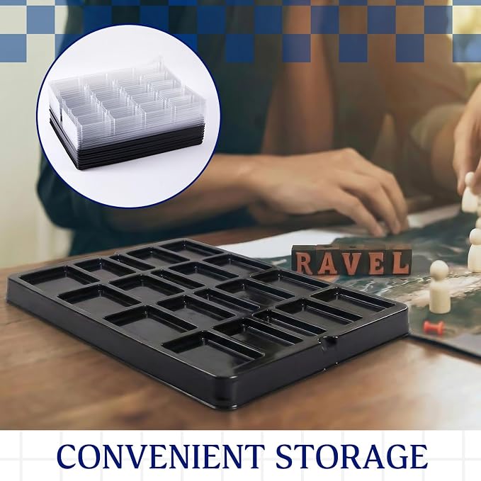 Novabright 20 Pack Game Piece Counter Trays with Clear Lids | Game Board Card Sorting Tray, Each Case Has 20 Compartments, Storage Organizer Box, Wargames Tcg Collection - Image 4