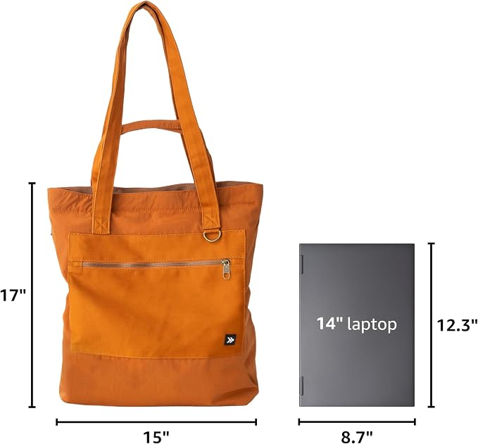 Thread Wallets Utility Tote – Large Travel Tote with Multi-Pocket Design, Laptop Compartment & Work Bag for Women (Honey) - Image 3