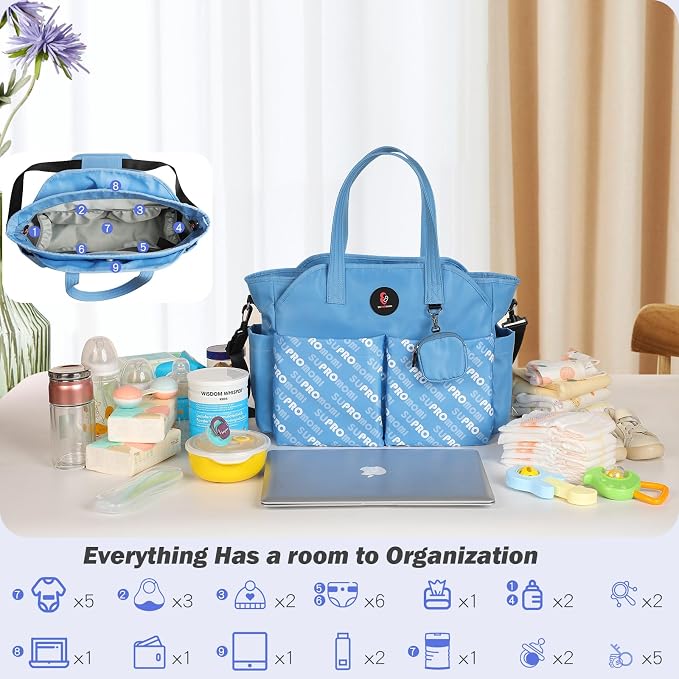 Diaper Bag Tote: Large Tote Baby Bag Boy Diaper Bag Stylish Girl Diaper Bag,Shoulder Mommy Bag - Image 3