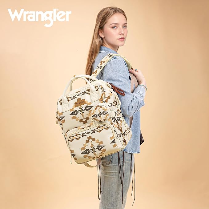 Montana West Wrangler Diaper Bag Backpack Aztec Callie Bag Travel Backpack Purses Western Multi-Function Baby Bags for Mom - Image 2