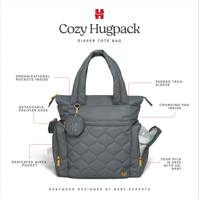 HUGGIES unisex-adult Cozy Hugpack Tote Diaper Bag - Image 3