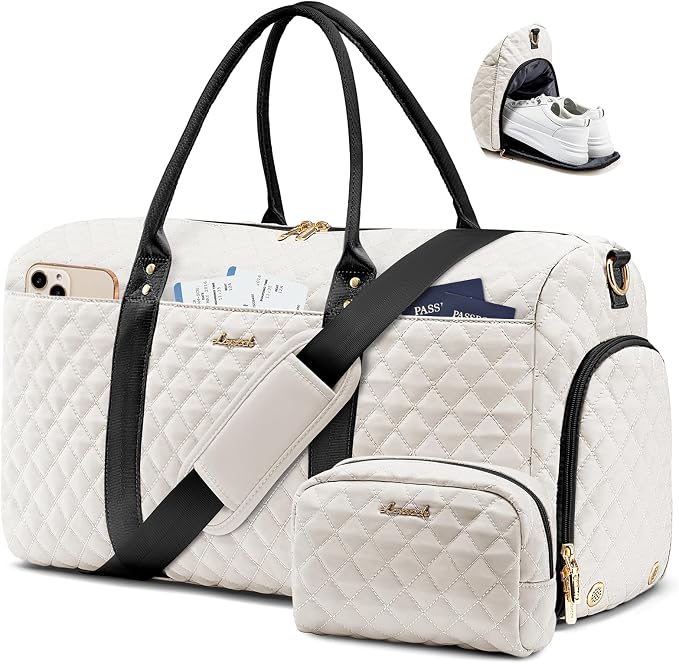 LOVEVOOK Travel Duffle Bag,Weekender Bags for Women Overnight Bag with Shoe Compartment, Carry on with Toiletry Bag,Duffel Bag with Wet Pocket,Hospital Bags for Labor and Delivery by LOVEVOOK