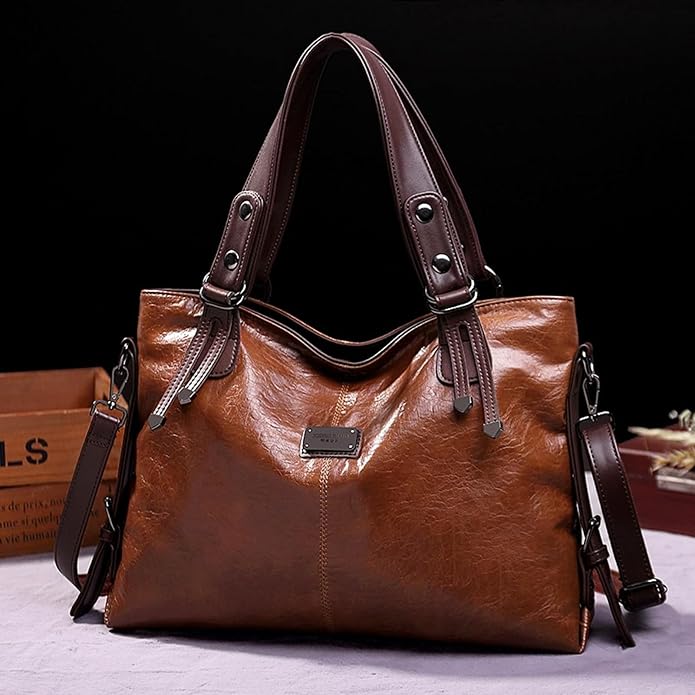 Handbags and Purses for women Vegan Leather Tote Bag for Women Satchel Shoulder Bags Travel Purse with Compartments - Image 3