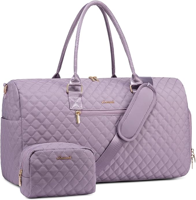 LOVEVOOK Travel Duffle Bag, Weekender Bag for Women with Toiletry Bag, Carry on Overnight Bag with Shoe Compartment, Gym Duffel Bag with Wet Pocket, Mommy Hospital Bags for Labor and Delivery by LOVEVOOK