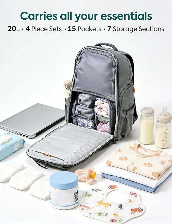 Babelio Grid Wizard Diaper Bag Backpack - Image 2