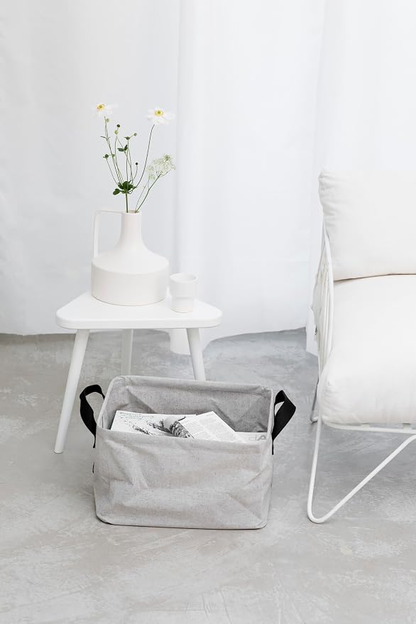 Brabantia - Foldable Laundry Basket - Compact Storage Box - Water Resistant Coating - Multi-Functional - Laundry Hamper - Bathroom - Collapsible - Grey - 9 Gal - Image 10