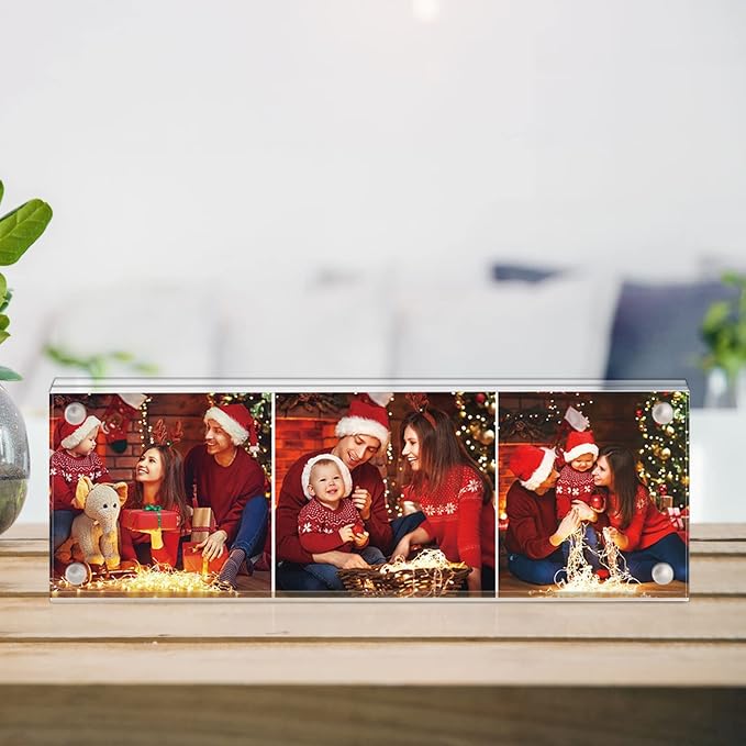 Boxalls 2x6 Inches Acrylic Picture Frames - 5 Pack, Clear Frameless 2x6 Photo Frames with Magnetic, Double Sided Transparent Desktop Frame (5 Pack) - Image 6