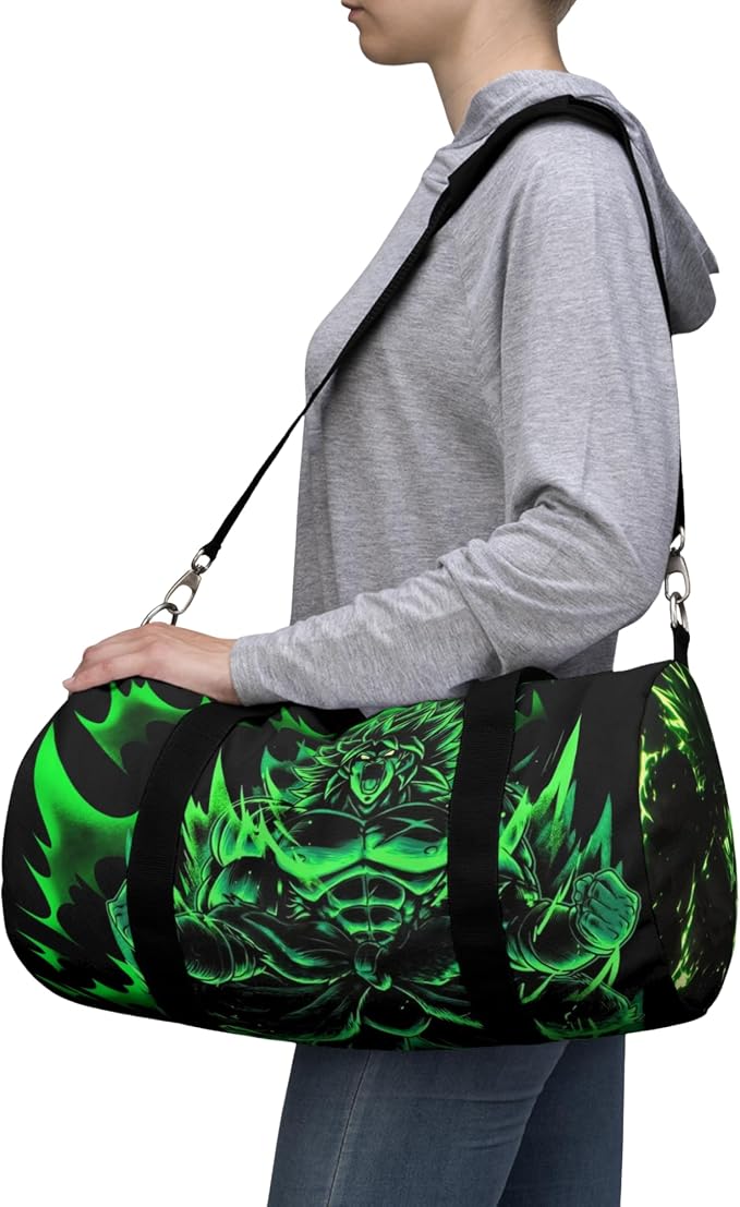 Anime Gym Bag for Women Men - Large Capacity Waterproof Workout Fitness Travel Sports Bags Fashion Street Camping Expandable Carry On Duffle Bag For Couple (Green DBZ) PTY - Image 3