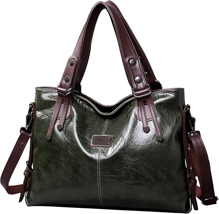 Handbags and Purses for women Vegan Leather Tote Bag for Women Satchel Shoulder Bags Travel Purse with Compartments by MCUVAEC