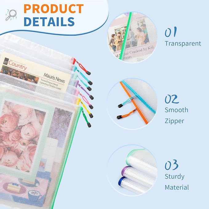 Umriox Zipper Pouch Bundle (32PCS 16.9x12.4 in & 32PCS 13.0x9.0 in) - Image 7