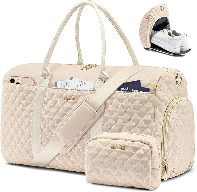 LOVEVOOK Travel Duffle Bag,Weekender Bags for Women Overnight Bag with Shoe Compartment, Carry on with Toiletry Bag,Duffel Bag with Wet Pocket,Hospital Bags for Labor and Delivery by LOVEVOOK