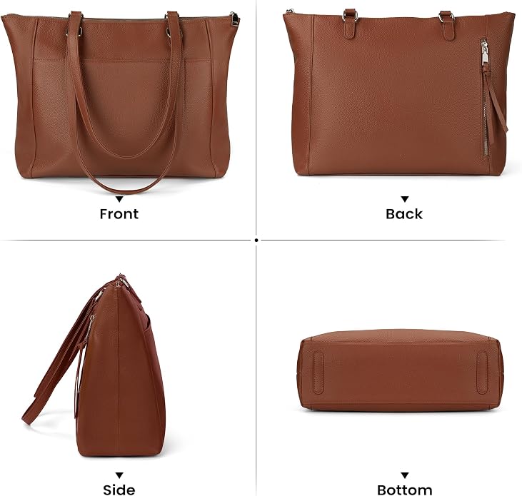 befen Genuine Leather Tote Bag for Women, Large Tote Bag for Women for Work Purses Satchel Handbags with Top Handles - Image 8
